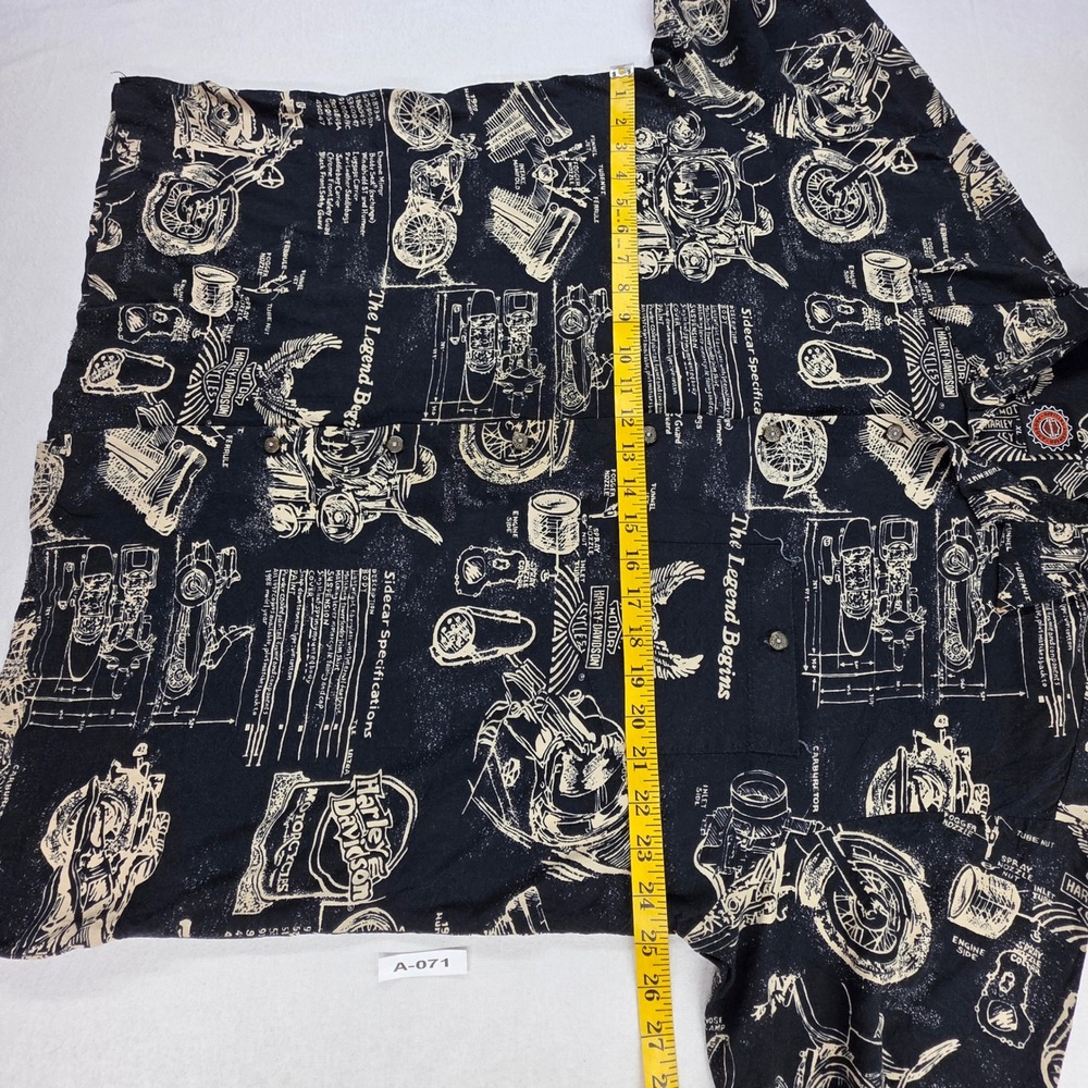 Harley-Davidson Tori Richard Shirt XL Black Blueprint The Legend Begins Hawaii - Picture 7 of 13